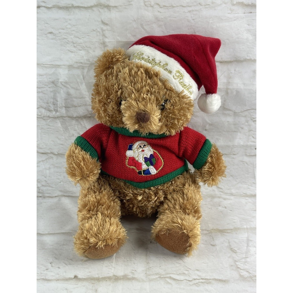 Christopher Radko Rare 2004 Galerie Au Chocolat Christmas 10" Teddy Bear Plush